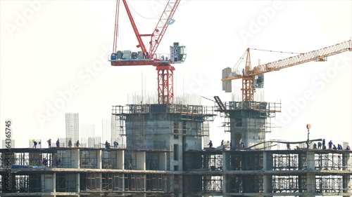 Construction site, time lapse