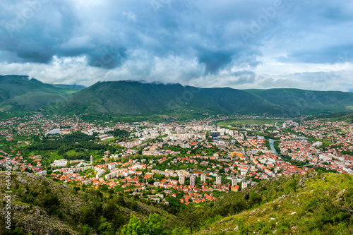 The view from high on the city of Mostar in Bosnia and Herzegovi © marinv