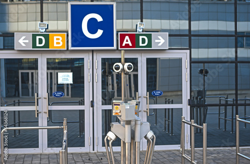 Security Check-Point in Front of One of The Entrances of Minsk-A photo