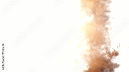 Tornado smoke with white background