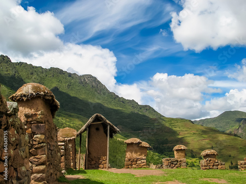 Fotografie, Obraz Village at Sacred valley in Peru