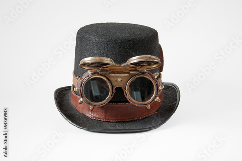 Steampunk hat and goggles photo