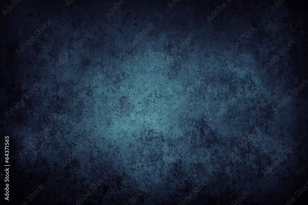 Dark grunge blue concrete wall texture background