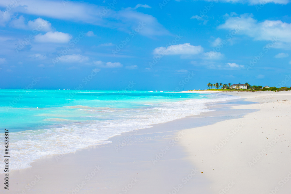 Ideal white beach in the Caribbean Ideal white beach in the Caribbean