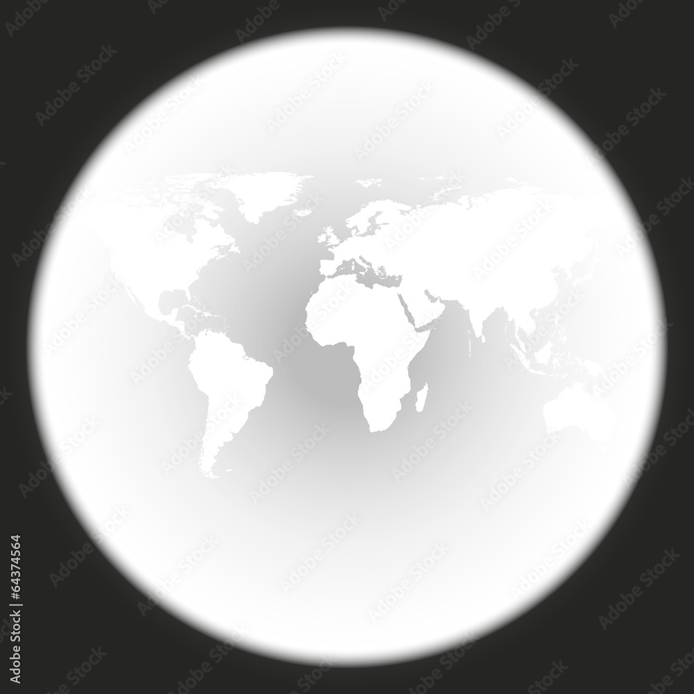 Black World Map Vector