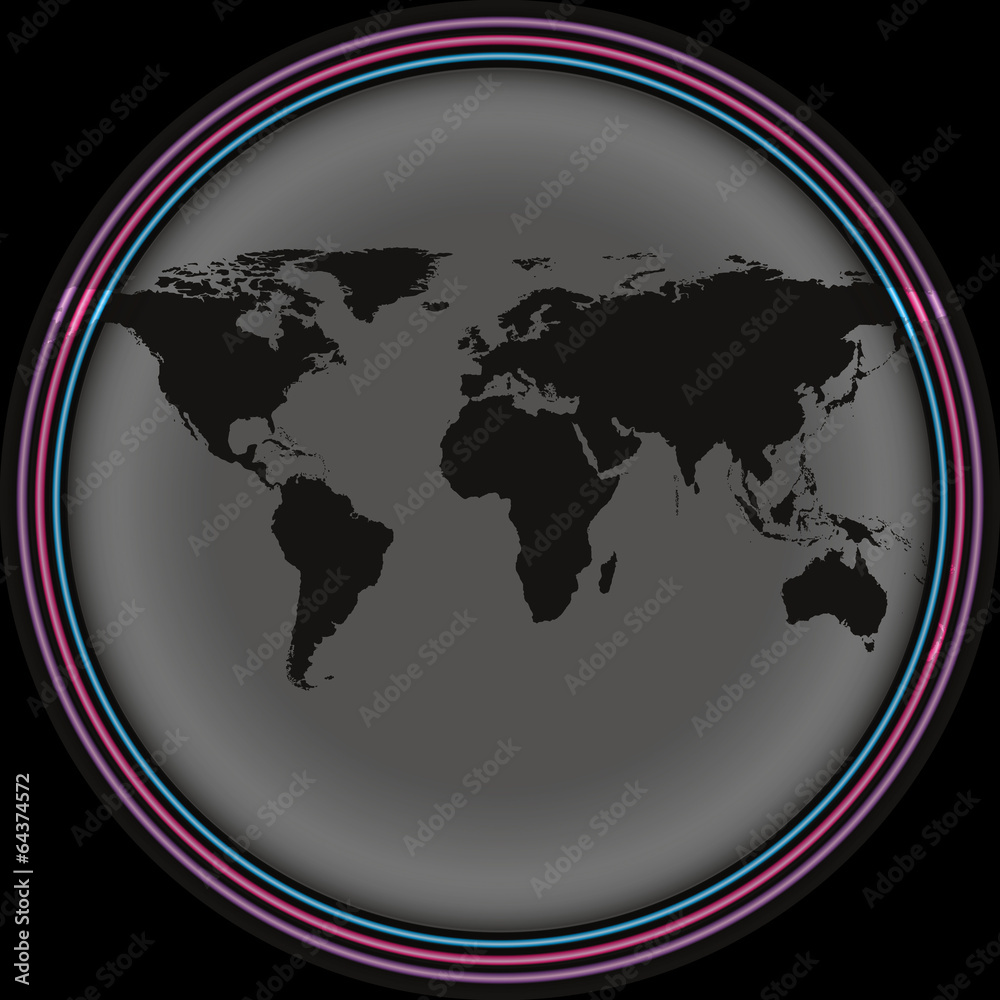 Black World Map Vector Black World Map Vector