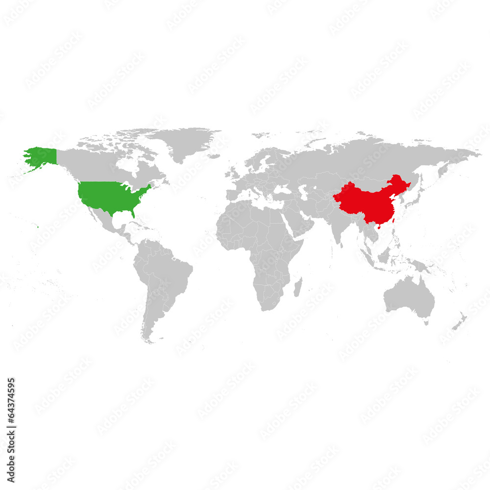 Gray Political World Map Vector Gray Political World Map Vector