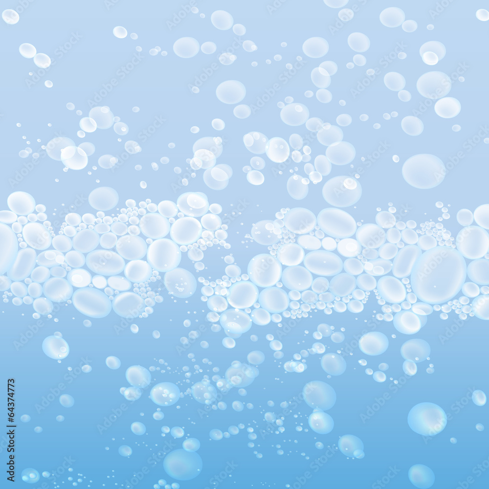 drops in the blue water vector background