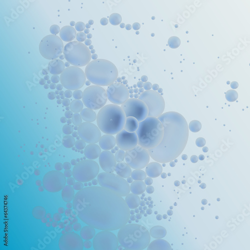 drops in the blue water vector background