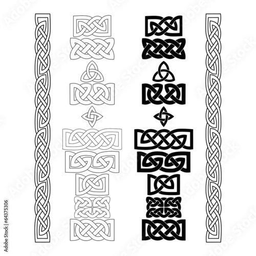 Celtic knots, patterns, frameworks vector