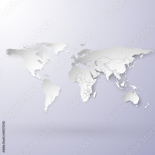 snowy world map vector background