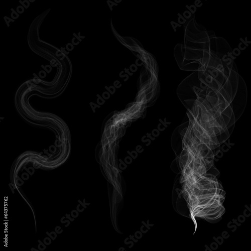 white smoke on a black background vector