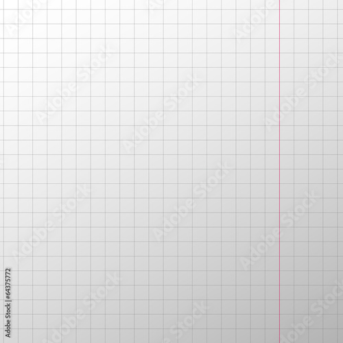 sheet of school exercise book, paper vector
