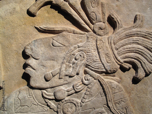 Ancient Maya lintel photo