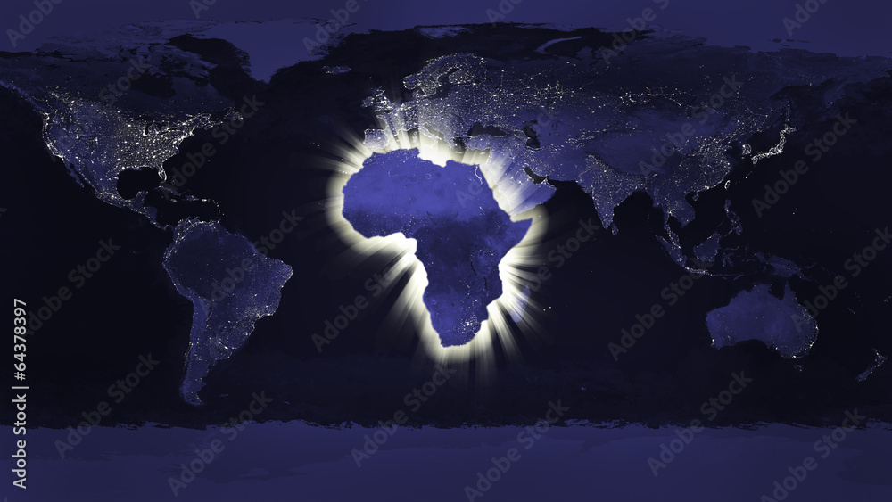 Fototapeta premium Africa concept (Some elements used from earthobservatory / nasa)