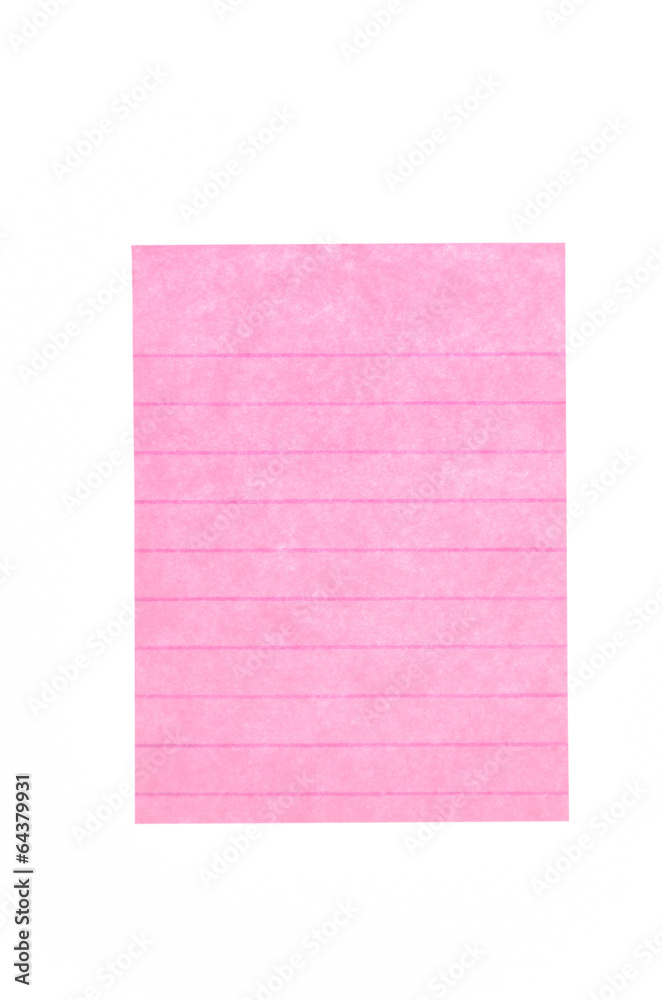Paper note isolated on white background Paper note isolated on white background