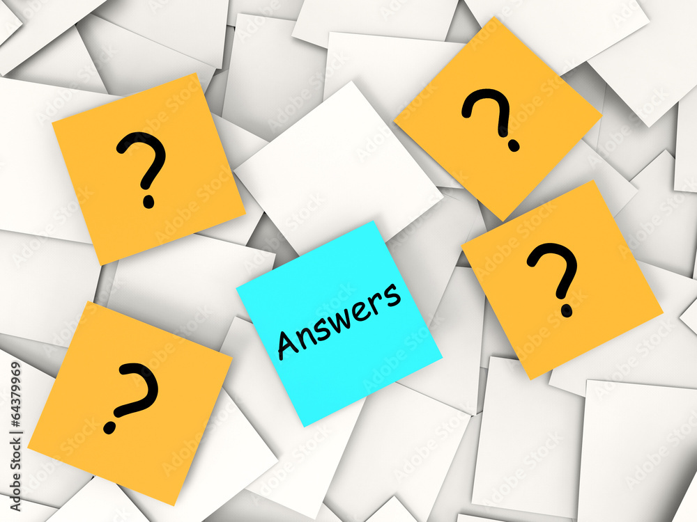 Questions Answers Post-It Notes Show Asking And Finding Out Questions Answers Post-It Notes Show Asking And Finding Out