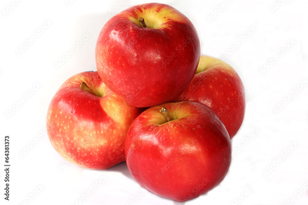 Red fresh juicy apples