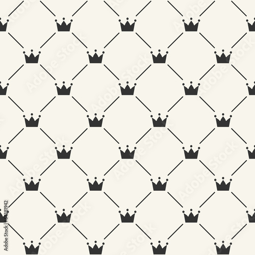 Simple seamless vector pattern with crown