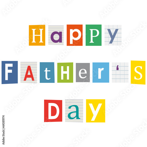 Free Download Happy father's day. Letters cut out of books and magazines. - GFXLoad