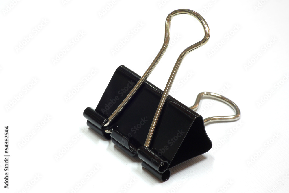 Paper clamp isolated on white background Paper clamp isolated on white background