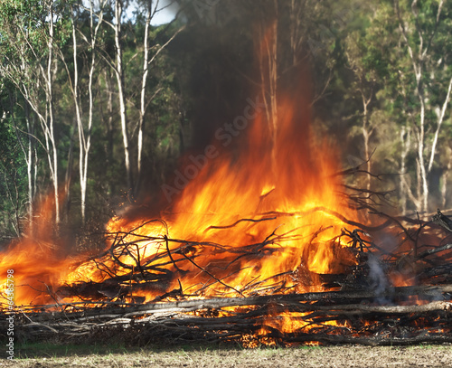 Fierce flames raging fire