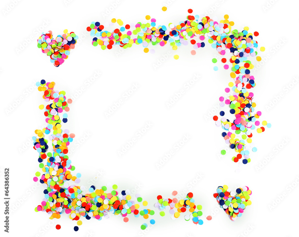 Confetti isolated on white