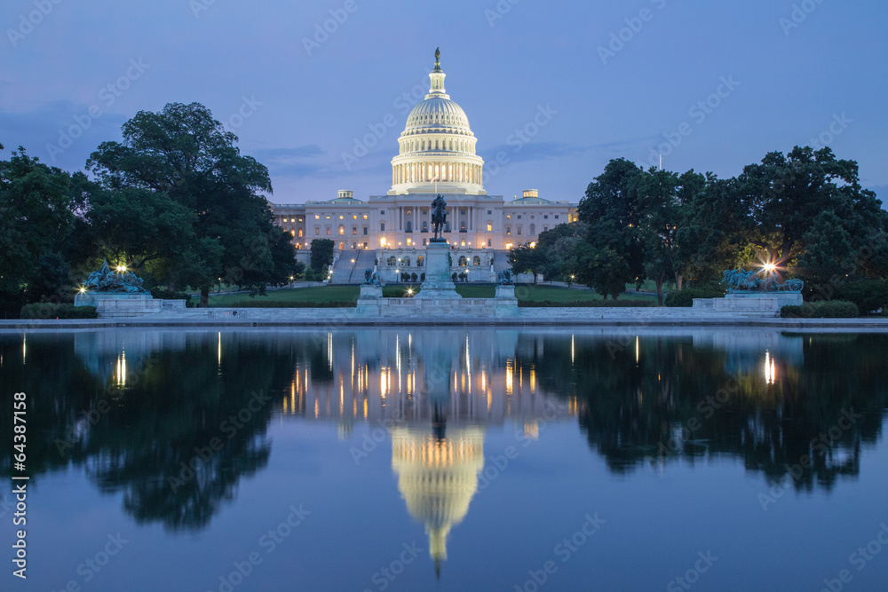 Washington, DC - Reflection of US Capitol Building