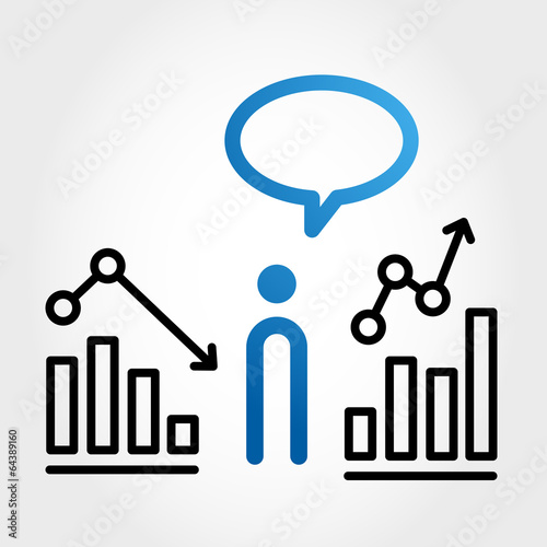 man with graphs