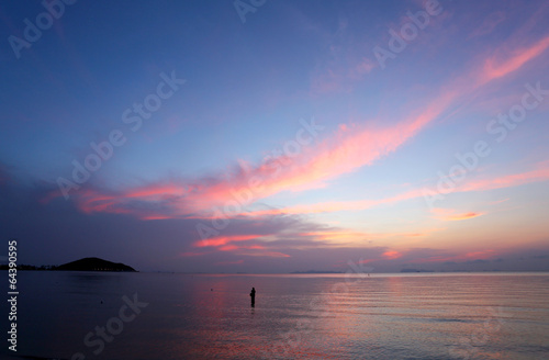 sunset over sea