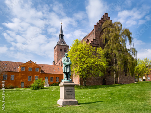 Sculpture statue of Hans Christian Andersen Odense Denmark photo