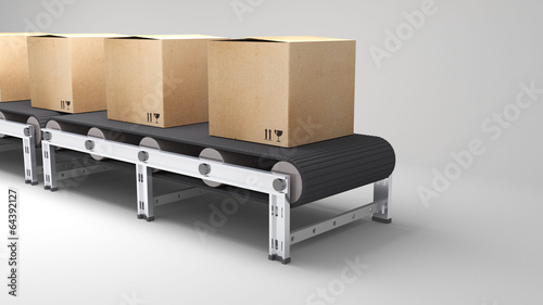 conveyor belt with cartons