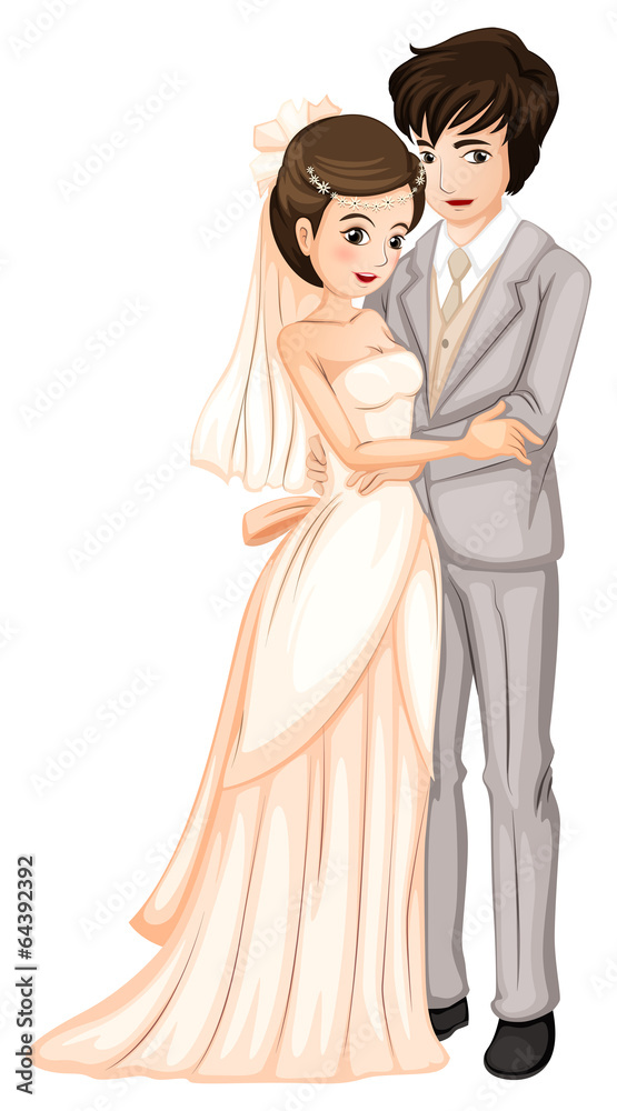 A newly-wed couple