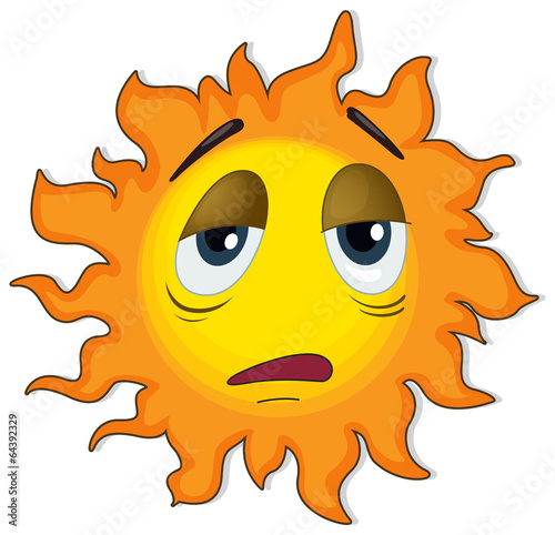 A tired sun