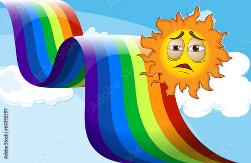 A sun near the rainbow