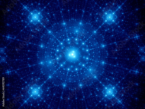 Blue winter fractal background