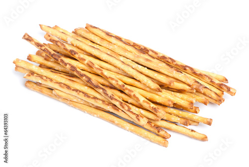 Closeup of a pile of delicious pretzel sticks