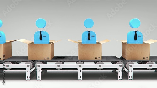 new employees conveyor animation