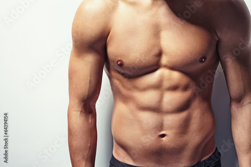 Muscular torso of young man