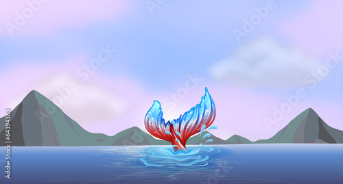 A tail of a mermaid