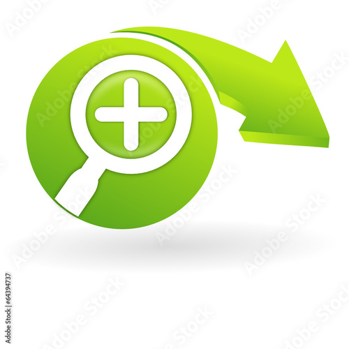 zoom sur web symbole vert