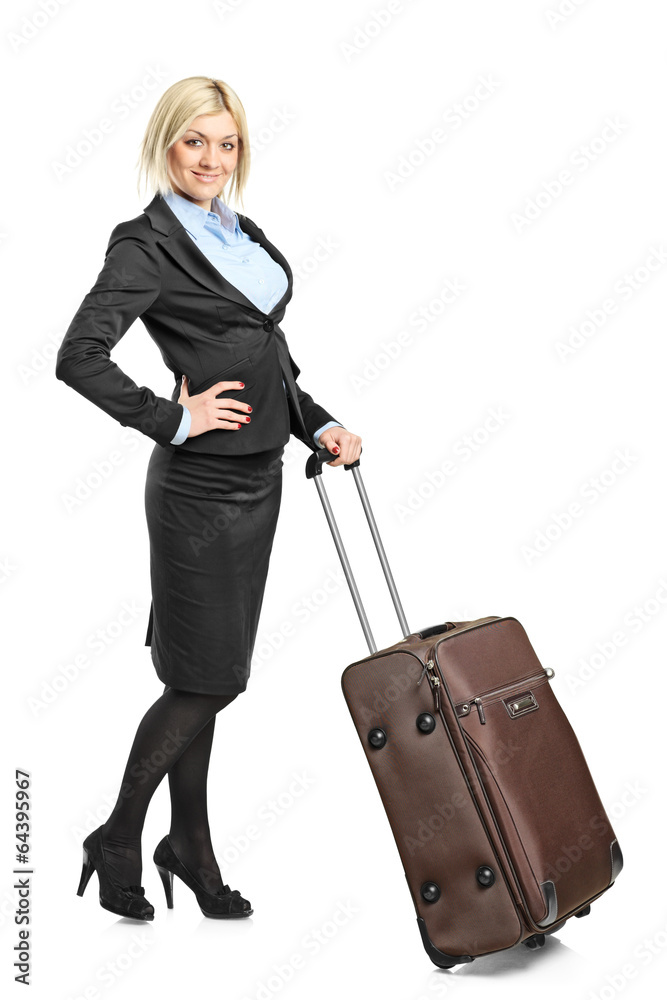 Businesswoman going on a business trip Businesswoman going on a business trip