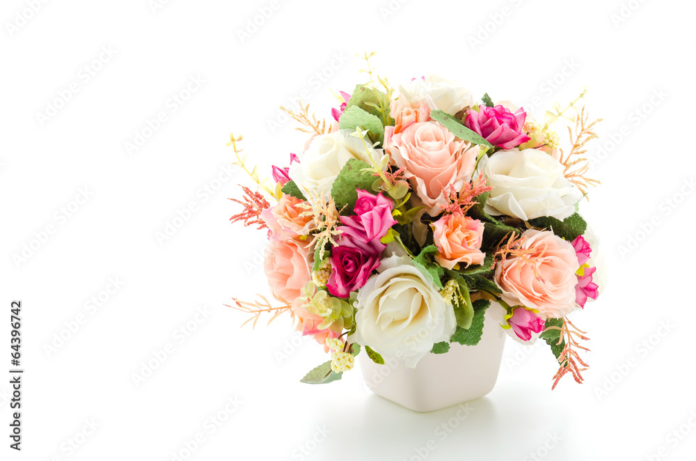 Bouquet flowers isolated on white Bouquet flowers isolated on white