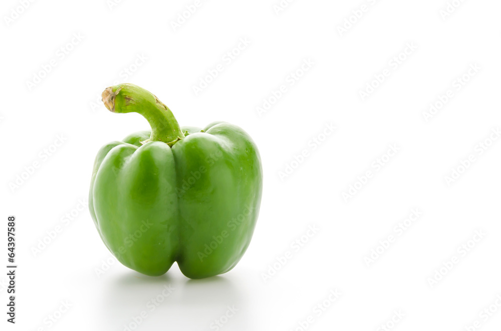 Green pepper isolated on white Green pepper isolated on white