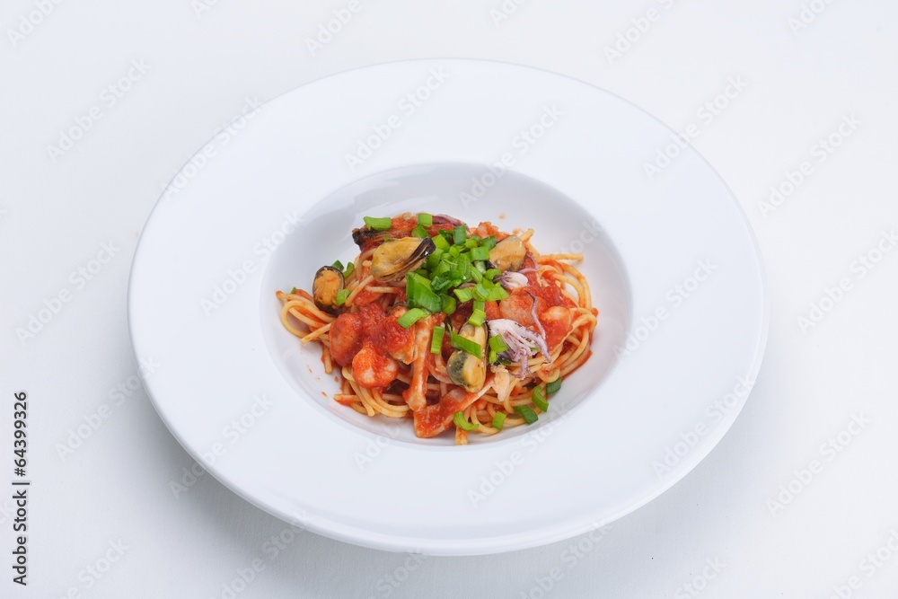 Pasta with shrimps, herbs and mashrooms Pasta with shrimps, herbs and mashrooms