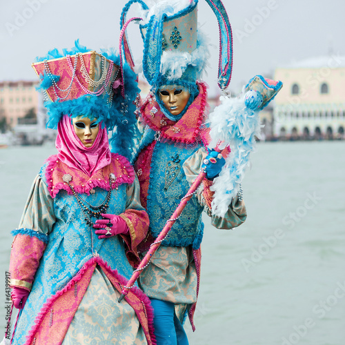 Carnival of Venice, beautiful masks at St. George island.