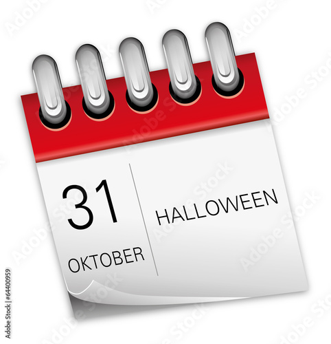 Kalender rot 31 Oktober Halloween