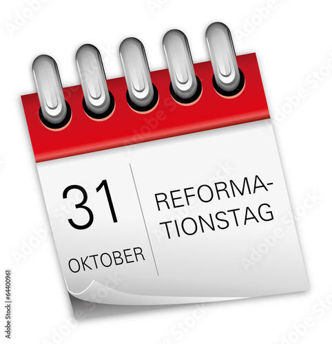 Kalender rot 31 Oktober Reformationstag