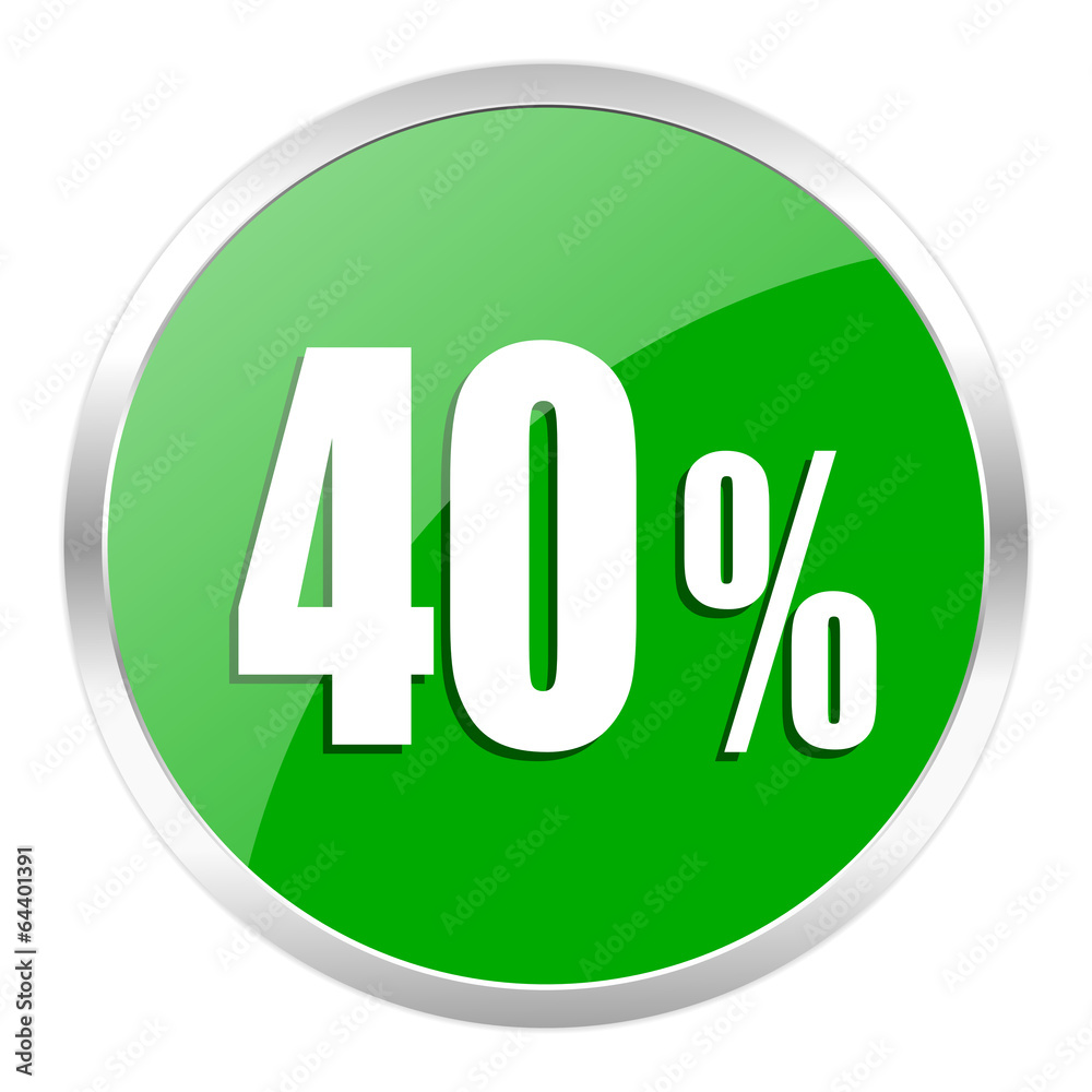 40 percent icon 40 percent icon