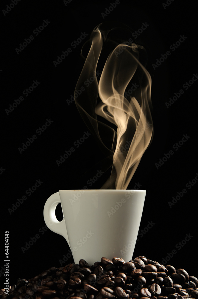 tasse à café fumante Stock-Foto | Adobe Stock